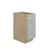 ROCKINGHAM Assembled 15 in. W x 34.5 in. H x 24 in. D Plywood Base Cabinet w/(2) Roll-out Trays in Painted Stratus | Kunal Kitchens