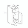 ROCKINGHAM Assembled 18 in. W x 34.5 in. H x 24 in. D Plywood Base Cabinet w/(1) Roll-out Tray in Painted Stratus | Kunal Kitchens