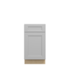 ROCKINGHAM Assembled 18 in. W x 34.5 in. H x 24 in. D Plywood Base Cabinet w/(2) Roll-out Trays in Painted Stratus | Kunal Kitchens