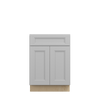 ROCKINGHAM Assembled 24 in. W x 34.5 in. H x 24 in. D Plywood Base Cabinet in Painted Stratus | Kunal Kitchens