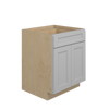 ROCKINGHAM Assembled 27 in. W x 34.5 in. H x 24 in. D Plywood Base Cabinet w/(2) Roll-out Trays in Painted Stratus | Kunal Kitchens