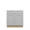 ROCKINGHAM Assembled 33 in. W x 34.5 in. H x 24 in. D Plywood Base Cabinet w/(1) Roll-out Tray in Painted Stratus | Kunal Kitchens