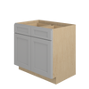 ROCKINGHAM Assembled 36 in. W x 34.5 in. H x 24 in. D Plywood Base Cabinet w/(1) Roll-out Tray in Painted Stratus | Kunal Kitchens