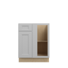 ROCKINGHAM Assembled 27 in. W x 34.5 in. H x 24 in. D Plywood Blind Base Corner Cabinet Right in Painted Stratus | Kunal Kitchens