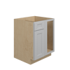 ROCKINGHAM Assembled 27 in. W x 34.5 in. H x 24 in. D Plywood Blind Base Corner Cabinet Right in Painted Stratus | Kunal Kitchens