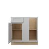 ROCKINGHAM Assembled 33 in. W x 34.5 in. H x 24 in. D Plywood Blind Base Corner Cabinet Right in Painted Stratus | Kunal Kitchens