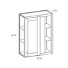 ROCKINGHAM Assembled 30 in. W x 36 in. H x 12 in. D Plywood Blind Wall Corner Cabinet in Painted Stratus | Kunal Kitchens