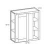 ROCKINGHAM Assembled 36 in. W x 30 in. H x 12 in. D Plywood Blind Wall Corner Cabinet in Painted Stratus | Kunal Kitchens