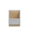 ROCKINGHAM Assembled 24 in. W x 34.5 in. H x 24 in. D Plywood Base Microwave Cabinet in Painted Stratus | Kunal Kitchens
