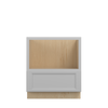 ROCKINGHAM Assembled 30 in. W x 34.5 in. H x 24 in. D Plywood Base Microwave Cabinet in Painted Stratus | Kunal Kitchens