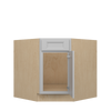 ROCKINGHAM Assembled 36 in. W x 34.5 in. H x 24 in. D Plywood Sink Diagonal Corner Base Cabinet in Painted Stratus | Kunal Kitchens