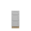 ROCKINGHAM Assembled 15 in. W x 34.5 in. H x 24 in. D Plywood Drawer Base Cabinet in Painted Stratus | Kunal Kitchens
