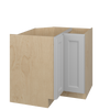 ROCKINGHAM Assembled 36 in. W x 34.5 in. H x 24 in. D Plywood Lazy Susan Base Corner Cabinet Left in Painted Stratus | Kunal Kitchens