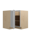 ROCKINGHAM Assembled 36 in. W x 34.5 in. H x 24 in. D Plywood Lazy Susan Base Corner Cabinet Left in Painted Stratus | Kunal Kitchens
