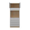 ROCKINGHAM Assembled 33 in. W x 84 in. H x 24 in. D Plywood Oven Tall Cabinet in Painted Stratus | Kunal Kitchens