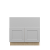 ROCKINGHAM Assembled 36 in. W x 34.5 in. H x 24 in. D Plywood Farm Sink Base Cabinet in Painted Stratus | Kunal Kitchens