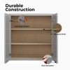 ROCKINGHAM Assembled 30 in. W x 36 in. H x 12 in. D Plywood Wall Cabinet in Painted Stratus | Kunal Kitchens