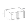 ROCKINGHAM Assembled 36 in. W x 15 in. H x 24 in. D Plywood Wall Cabinet in Painted Stratus | Kunal Kitchens
