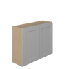 ROCKINGHAM Assembled 39 in. W x 30 in. H x 12 in. D Plywood Wall Cabinet in Painted Stratus | Kunal Kitchens
