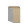 ROCKINGHAM Assembled 27 in. W x 30 in. H x 15 in. D Plywood Diagonal Corner Wall Cabinet in Painted Stratus | Kunal Kitchens