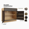 JAMESTOWN Ready to Assemble 27 in. W x 34.5 in. H x 24 in. D Plywood Base Cabinet in Espresso | Kunal Kitchens
