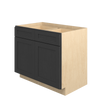 JAMESTOWN Ready to Assemble 39 in. W x 34.5 in. H x 24 in. D Plywood Base Cabinet w/(4) Roll-out Trays in Espresso | Kunal Kitchens