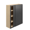 JAMESTOWN Ready to Assemble 36 in. W x 42 in. H x 12 in. D Plywood Blind Wall Corner Cabinet in Espresso | Kunal Kitchens