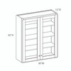 JAMESTOWN Ready to Assemble 30 in. W x 42 in. H x 12 in. D Plywood Frosted Glass Door Wall Cabinet in Espresso | Kunal Kitchens