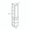 JAMESTOWN Ready to Assemble 15 in. W x 84 in. H x 21 in. D Plywood Vanity Linen Cabinet w/(3) Drawers in Espresso | Kunal Kitchens