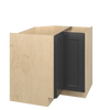 JAMESTOWN Ready to Assemble 36 in. W x 34.5 in. H x 24 in. D Plywood Lazy Susan Base Corner Cabinet Left in Espresso | Kunal Kitchens