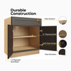 JAMESTOWN Ready to Assemble 30 in. W x 34.5 in. H x 24 in. D Plywood Sink Base Cabinet in Espresso | Kunal Kitchens