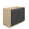 JAMESTOWN Ready to Assemble 42 in. W x 34.5 in. H x 24 in. D Plywood Sink Base Cabinet in Espresso | Kunal Kitchens