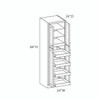 JAMESTOWN Ready to Assemble 24 in. W x 84 in. H x 24 in. D Plywood Tall Cabinet w/(4) Roll-out Trays in Espresso | Kunal Kitchens