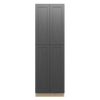 JAMESTOWN Ready to Assemble 30 in. W x 96 in. H x 24 in. D Plywood Tall Cabinet w/(3) Roll-out Trays in Espresso | Kunal Kitchens
