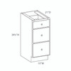 JAMESTOWN Ready to Assemble 15 in. W x 34.5 in. H x 21 in. D Plywood Drawer Vanity Cabinet in Espresso | Kunal Kitchens