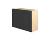 JAMESTOWN Ready to Assemble 33 in. W x 24 in. H x 12 in. D Plywood Wall Cabinet in Espresso