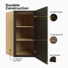 JAMESTOWN Ready to Assemble 27 in. W x 42 in. H x 15 in. D Plywood Diagonal Corner Wall Cabinet in Espresso | Kunal Kitchens
