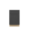 JAMESTOWN Assembled 21 in. W x 34.5 in. H x 24 in. D Plywood Base Cabinet w/(1) Roll-out Tray in Espresso | Kunal Kitchens