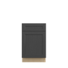 JAMESTOWN Assembled 21 in. W x 34.5 in. H x 24 in. D Plywood Base Cabinet w/(2) Roll-out Trays in Espresso | Kunal Kitchens