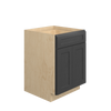 JAMESTOWN Assembled 24 in. W x 34.5 in. H x 24 in. D Plywood Base Cabinet w/(1) Roll-out Tray in Espresso | Kunal Kitchens