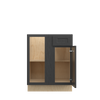 JAMESTOWN Assembled 27 in. W x 34.5 in. H x 24 in. D Plywood Blind Base Corner Cabinet Left in Espresso | Kunal Kitchens