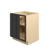 JAMESTOWN Assembled 27 in. W x 34.5 in. H x 24 in. D Plywood Blind Base Corner Cabinet Right in Espresso | Kunal Kitchens