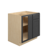 JAMESTOWN Assembled 33 in. W x 34.5 in. H x 24 in. D Plywood Blind Base Corner Cabinet Left in Espresso | Kunal Kitchens