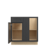 JAMESTOWN Assembled 33 in. W x 34.5 in. H x 24 in. D Plywood Blind Base Corner Cabinet Right in Espresso | Kunal Kitchens