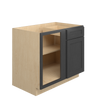 JAMESTOWN Assembled 39 in. W x 34.5 in. H x 24 in. D Plywood Blind Base Corner Cabinet Left in Espresso | Kunal Kitchens