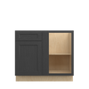 JAMESTOWN Assembled 39 in. W x 34.5 in. H x 24 in. D Plywood Blind Base Corner Cabinet Right in Espresso | Kunal Kitchens