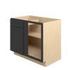JAMESTOWN Assembled 39 in. W x 34.5 in. H x 24 in. D Plywood Blind Base Corner Cabinet Right in Espresso | Kunal Kitchens