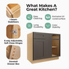 JAMESTOWN Assembled 48 in. W x 34.5 in. H x 24 in. D Plywood Blind Base Corner Cabinet Right in Espresso | Kunal Kitchens