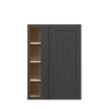 JAMESTOWN Assembled 30 in. W x 42 in. H x 12 in. D Plywood Blind Wall Corner Cabinet in Espresso | Kunal Kitchens