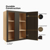 JAMESTOWN Assembled 36 in. W x 36 in. H x 12 in. D Plywood Blind Wall Corner Cabinet in Espresso | Kunal Kitchens